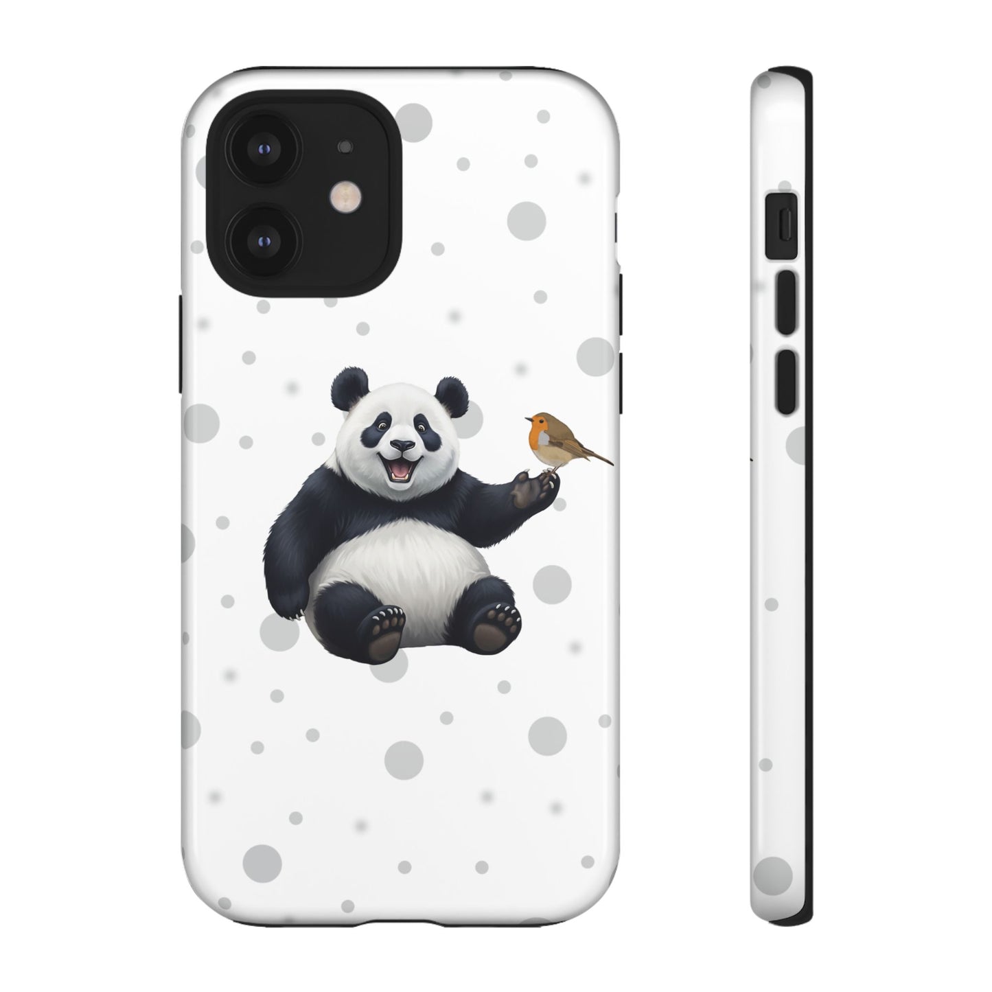 Rotkehlchen mit Panda iPhone & Google Pixel Tiermotiv Handyhülle - Tierisch guter Schutz
