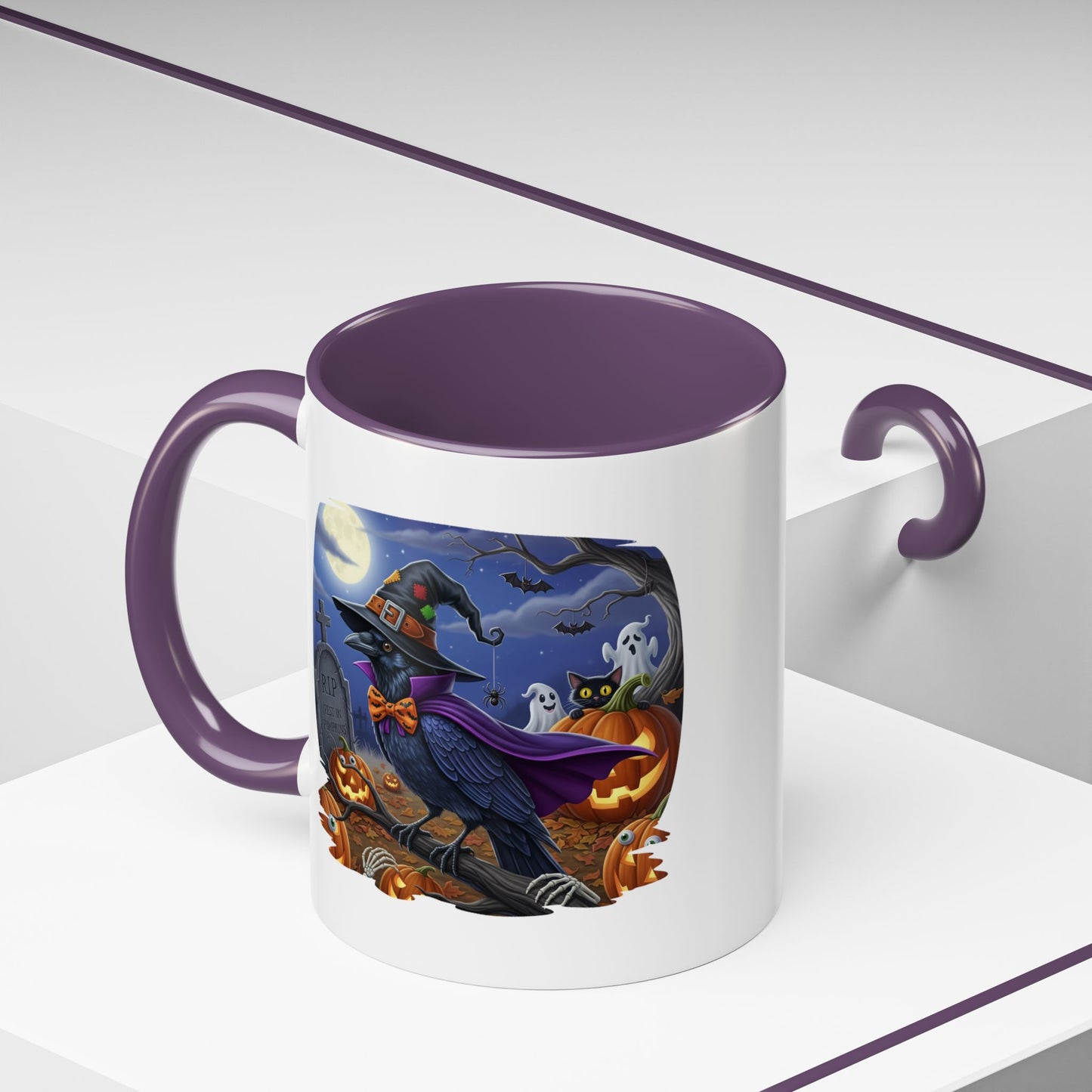Raven Crow Halloween Bird Mug - Perfect Bird Lover Gift for Spooky Season