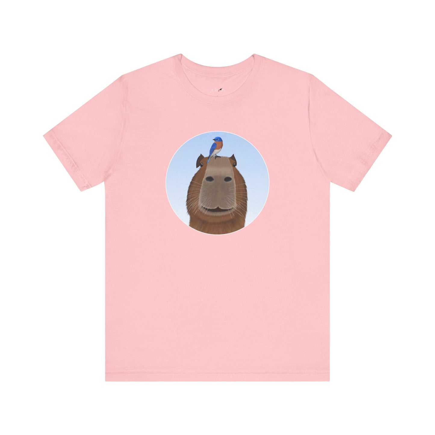 Capybara with Bluebird Funny Bird T-Shirt