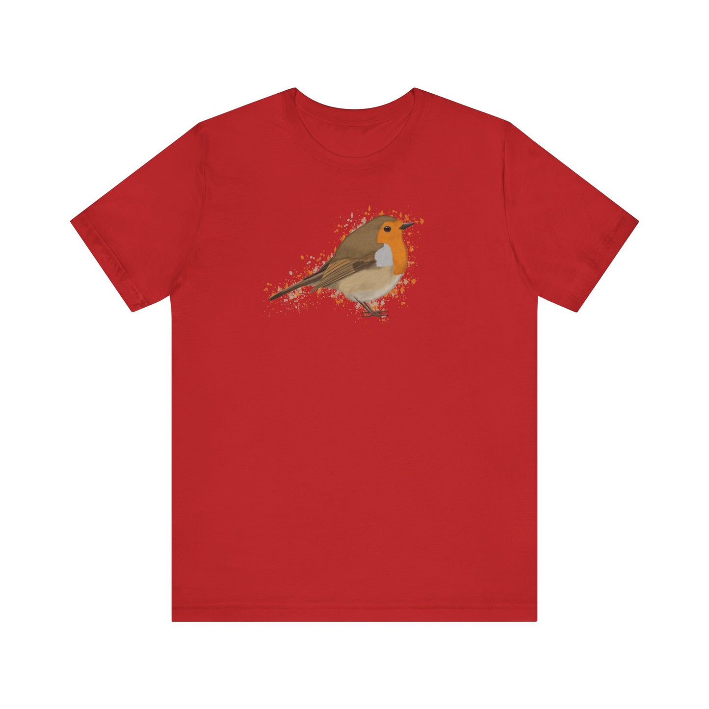 Rotkehlchen Vogel T-Shirt für Vogelfreunde – bird graphic tee,
