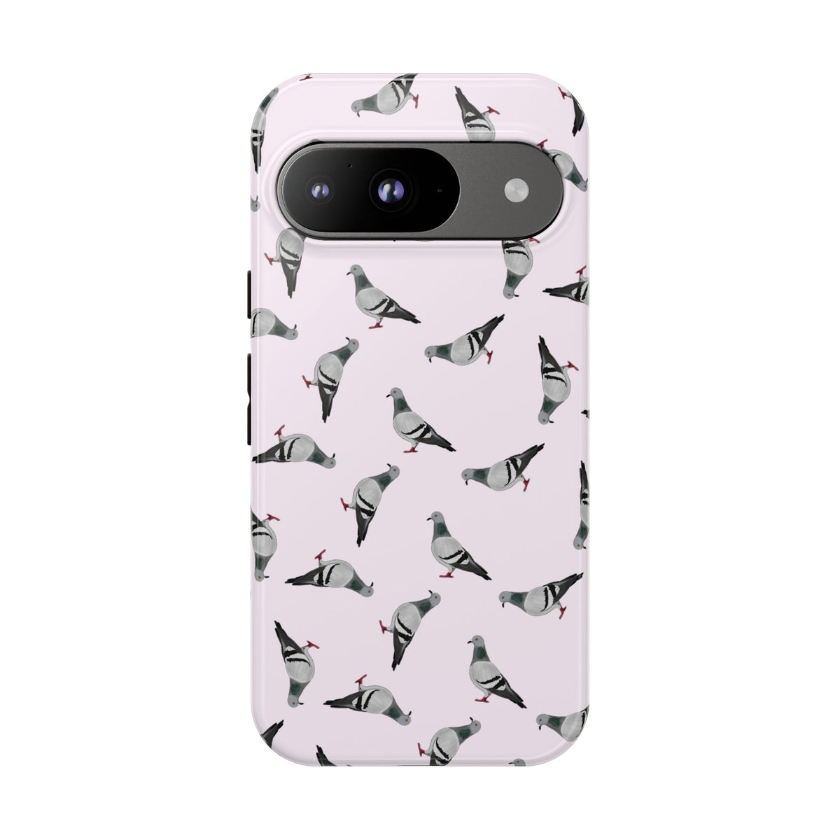 Coque de téléphone portable rose avec motif de colombe | Motif d'oiseau pour iPhone et Google Pixel