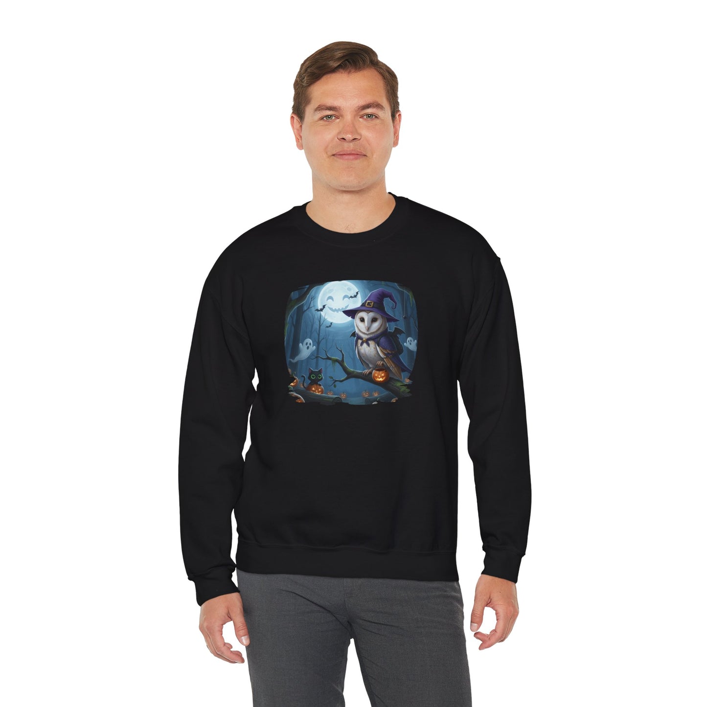 Barn Owl Halloween Bird Sweatshirt - Spooky Halloween Costume for Bird Lovers