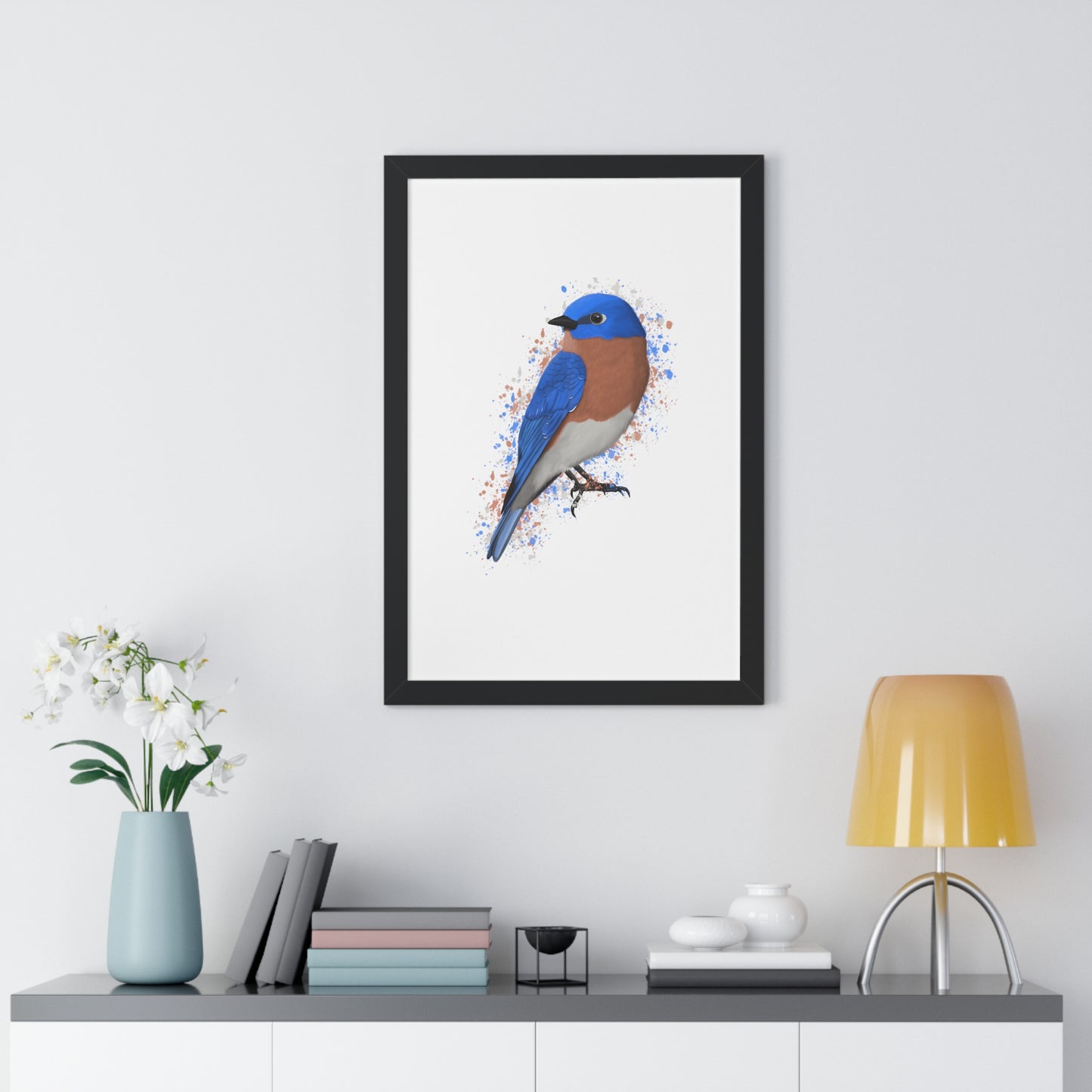 Bluebird Bird Framed Poster