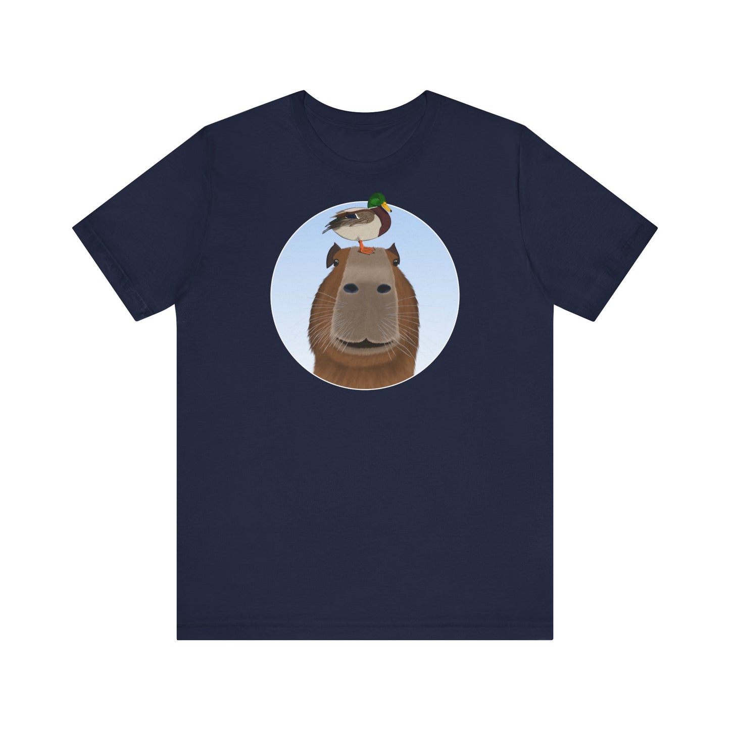 Capybara mit Ente Lustiges Vogel T-Shirt