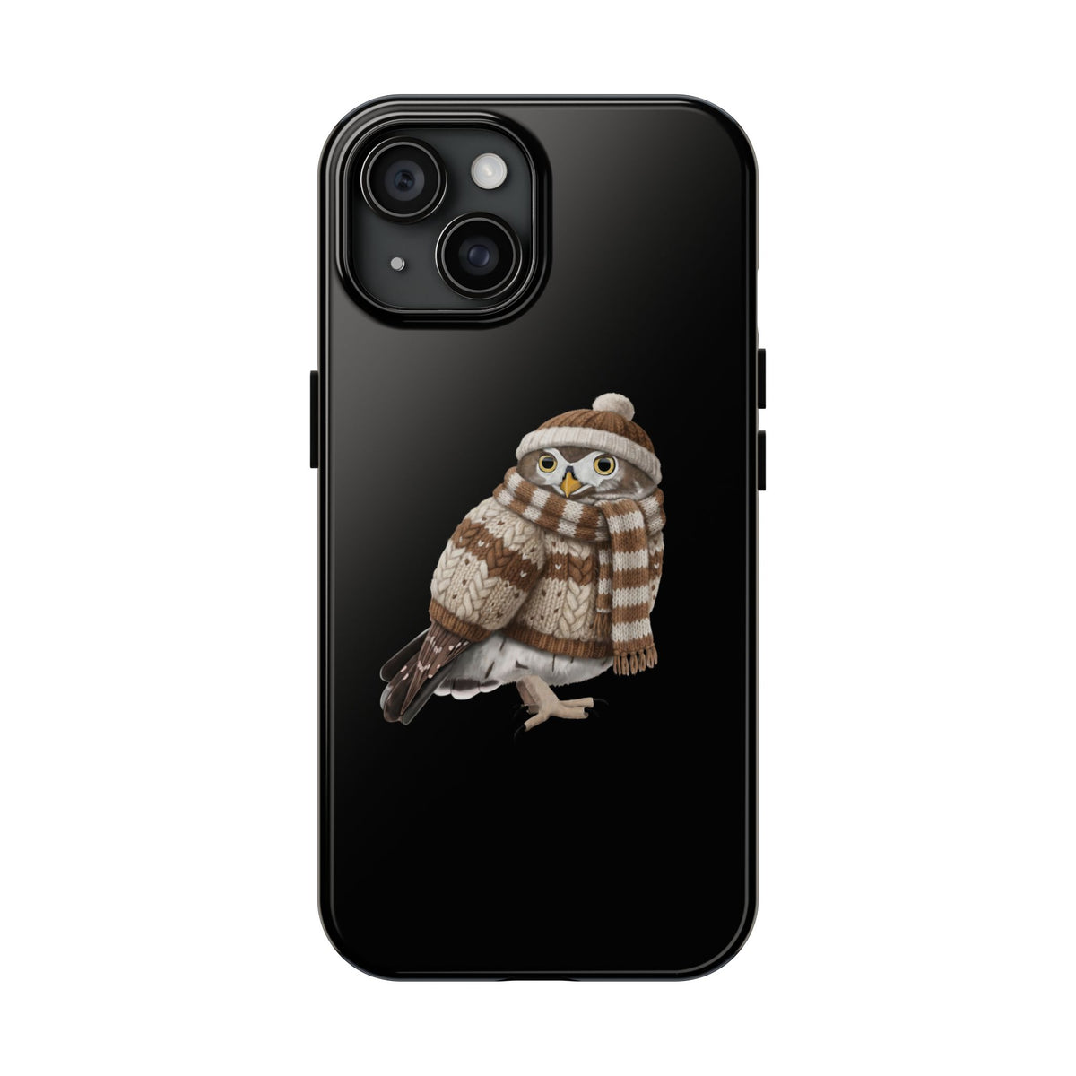 Owl Dual-Layer iPhone Case with Bird Art – The Perfect Gift for Ornithologists & Bird Lovers