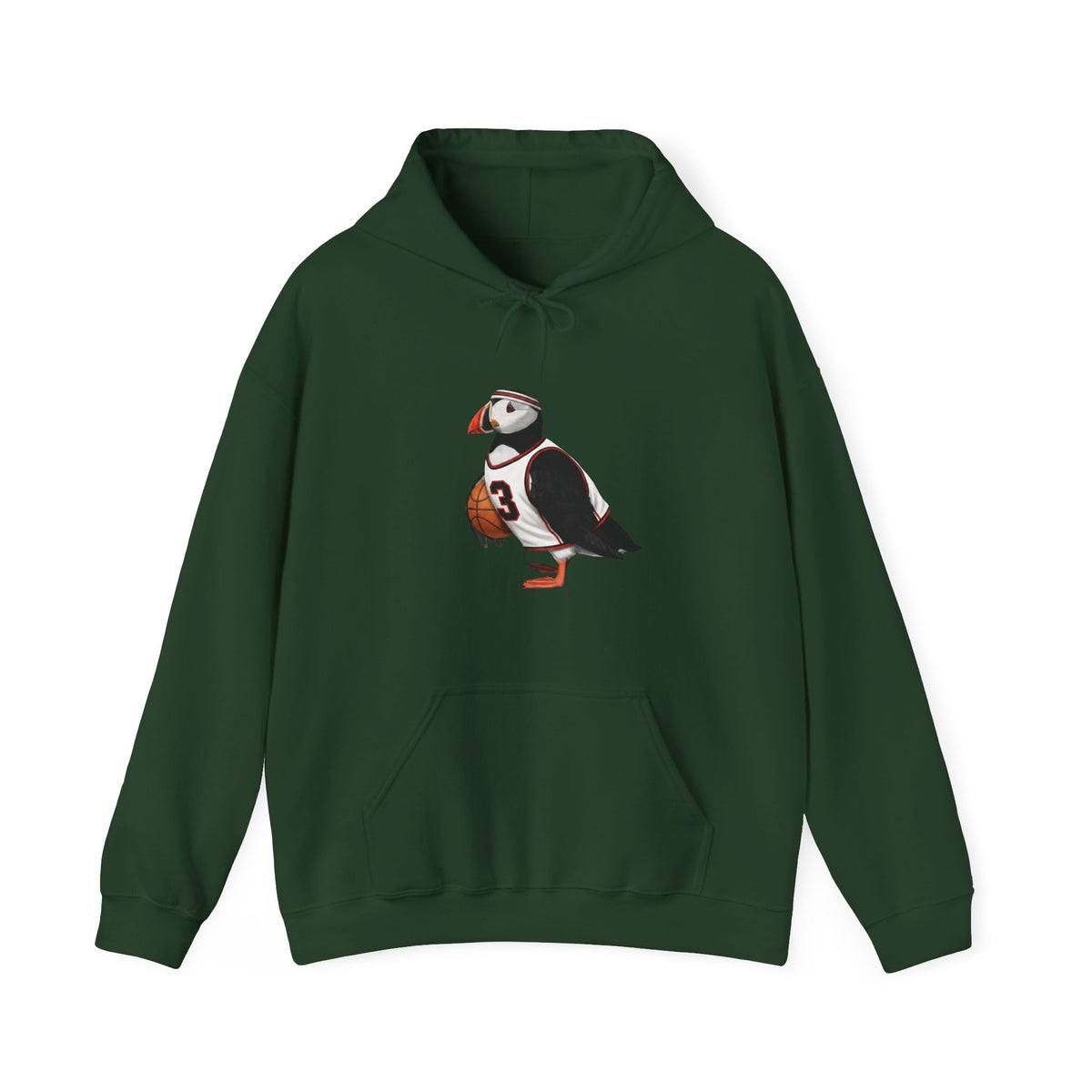 Puffin Funny Basketball Bird Hoodie – Unique Hoops Fan Gift – Soft, Unisex Jumper for Players –