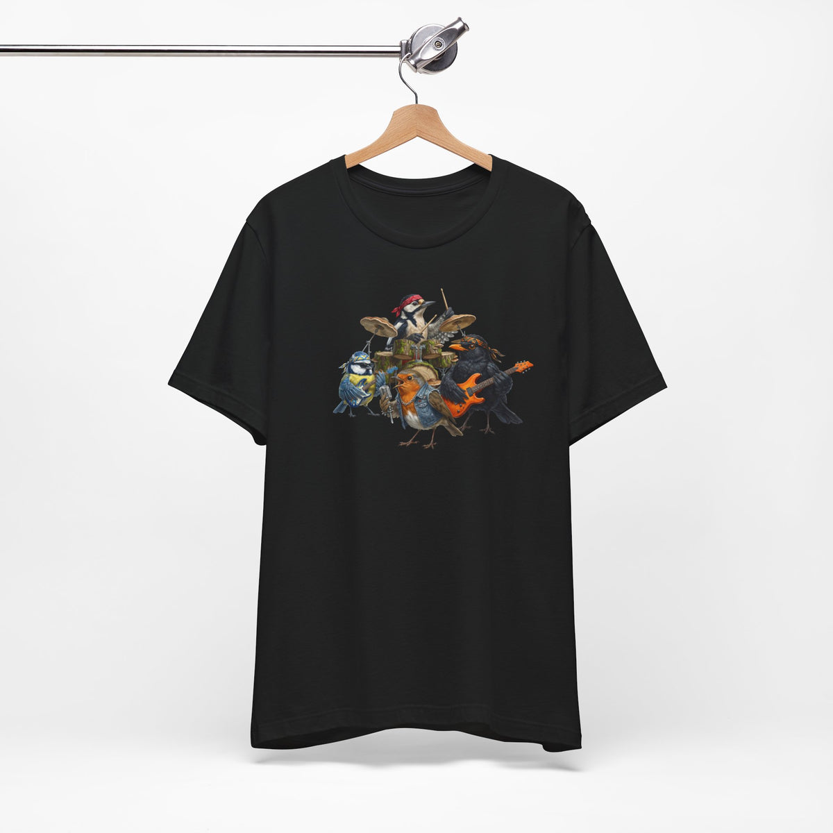 Rotkehlchen, Specht, Amsel und Meise T-Shirt – band tshirt, bird graphic tee
