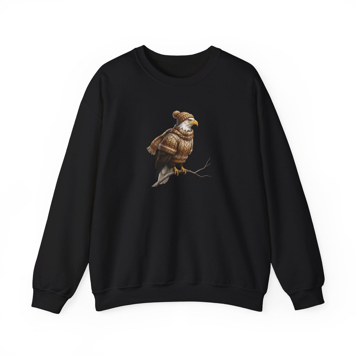 Bald Eagle Winter Sweatshirt | Bird Watcher Crewneck | Unisex Songbirds Wearing Knit Gift for Bird Lovers