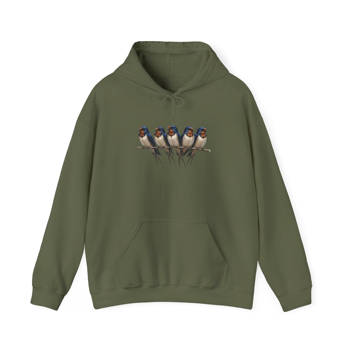Barn Swallows on a Branch Hoodie Bird Lover & Bird Watcher | Unisex Sweater | Gift for Bird Lovers