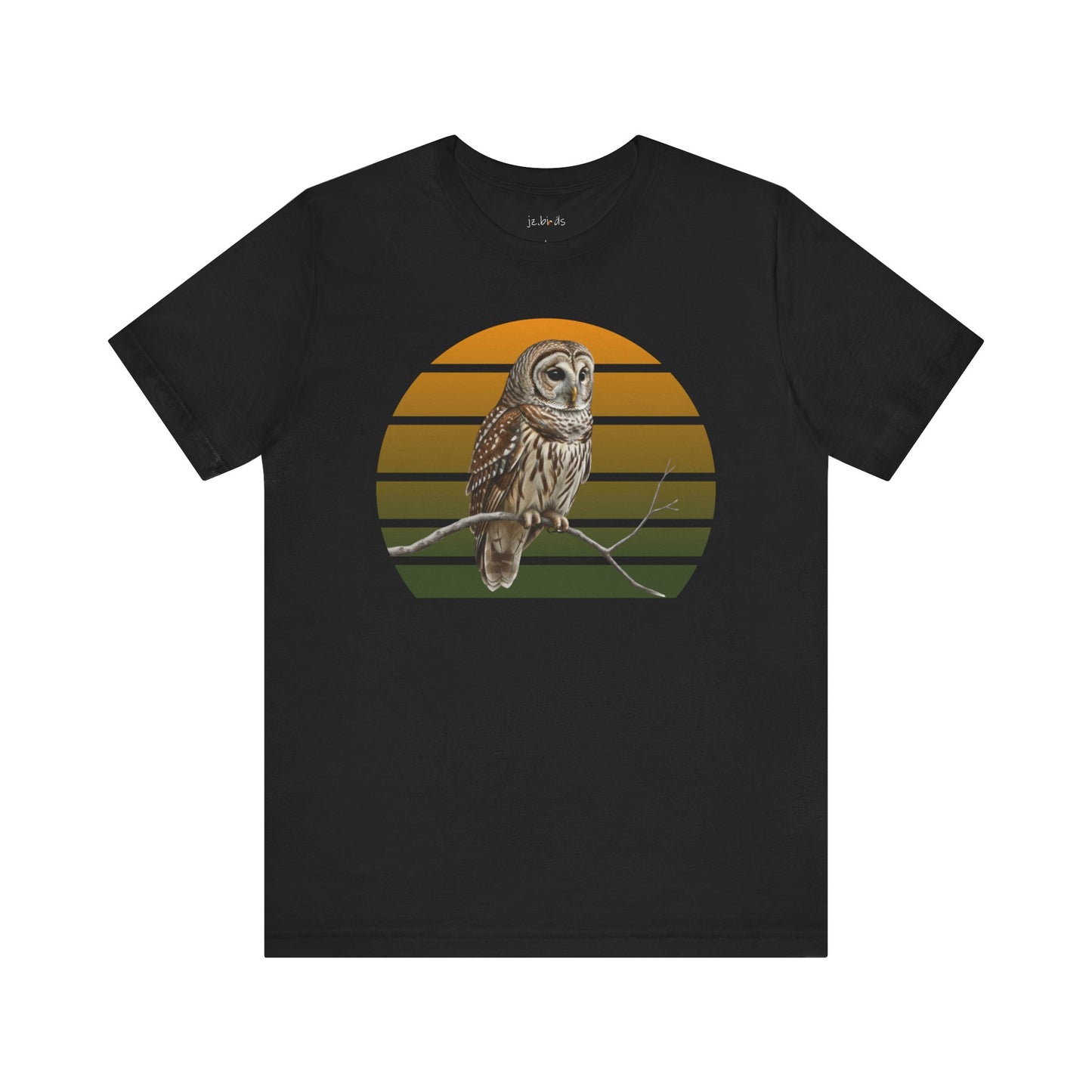 Barred Owl T-Shirt | Unisex Retail Fit Bird Lover Tee | Wildlife Birder Gift