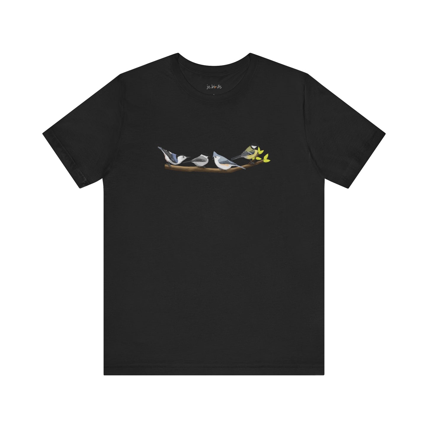 Birds on a Branch T-Shirt Nuthatch Tufted Titmouse Chickadee Bird Watcher Bird Lover