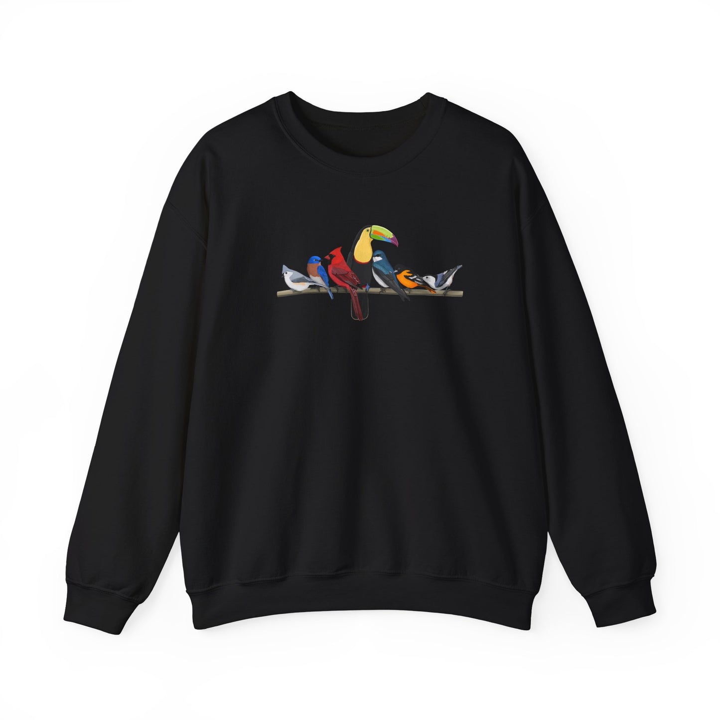 Birds on a Branch Toucan Cardinal Tree Swallow Bluebird Oriole Bird Birding & Birdwatching Sweatshirt