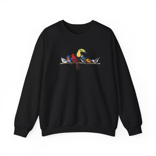 Birds on a Branch Toucan Cardinal Tree Swallow Bluebird Oriole Bird Birding & Birdwatching Sweatshirt