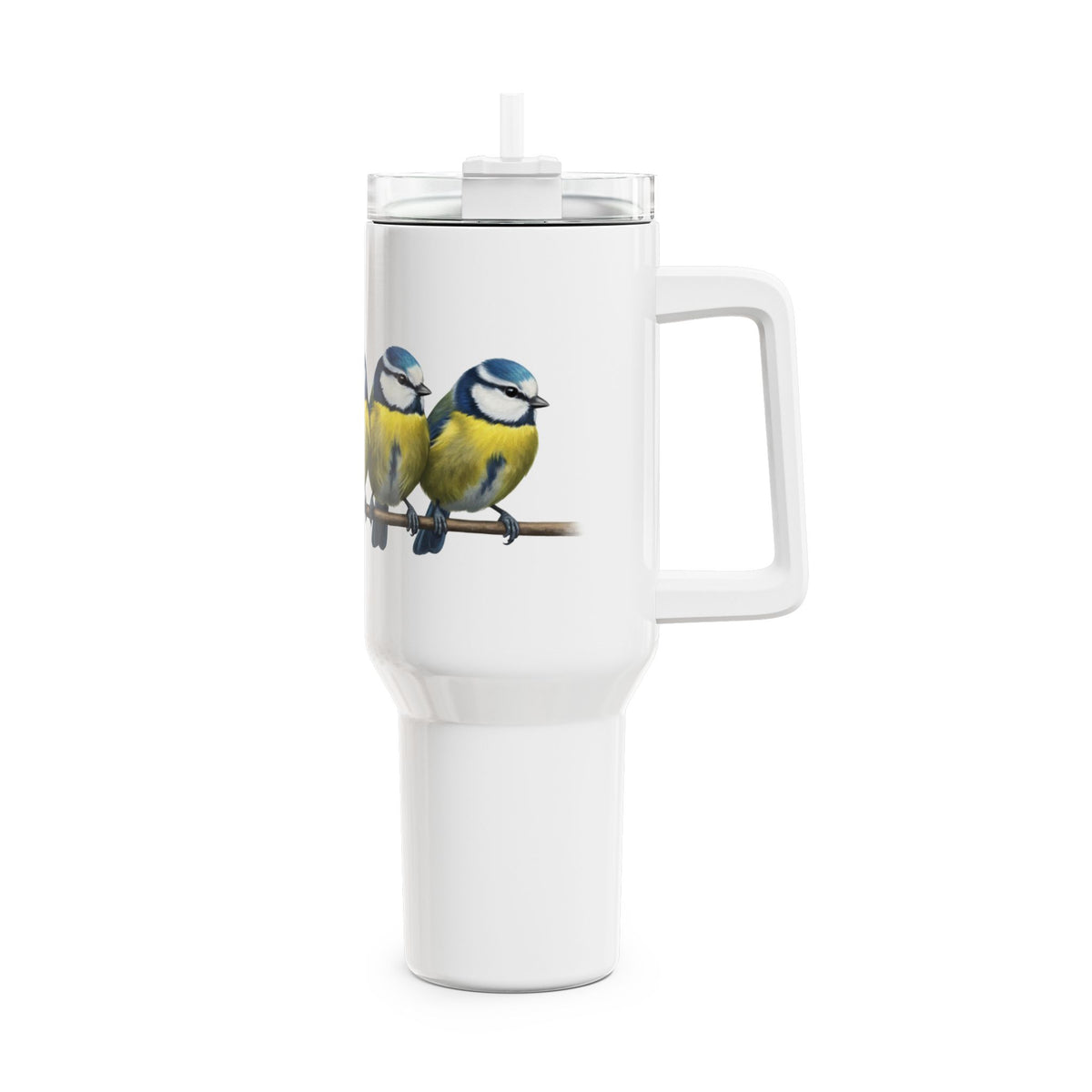 Blaumeise Thermo-Tumbler 40oz (1,2L) – Edelstahl Isolierbecher für Vogelbeobachter