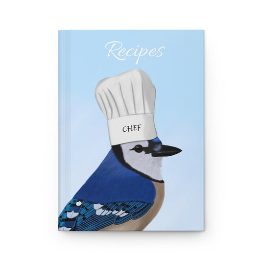 Blue Jay Bird Hardcover Journal for Recipes 150 Pages A5 Bird Lovers & Bird Watchers