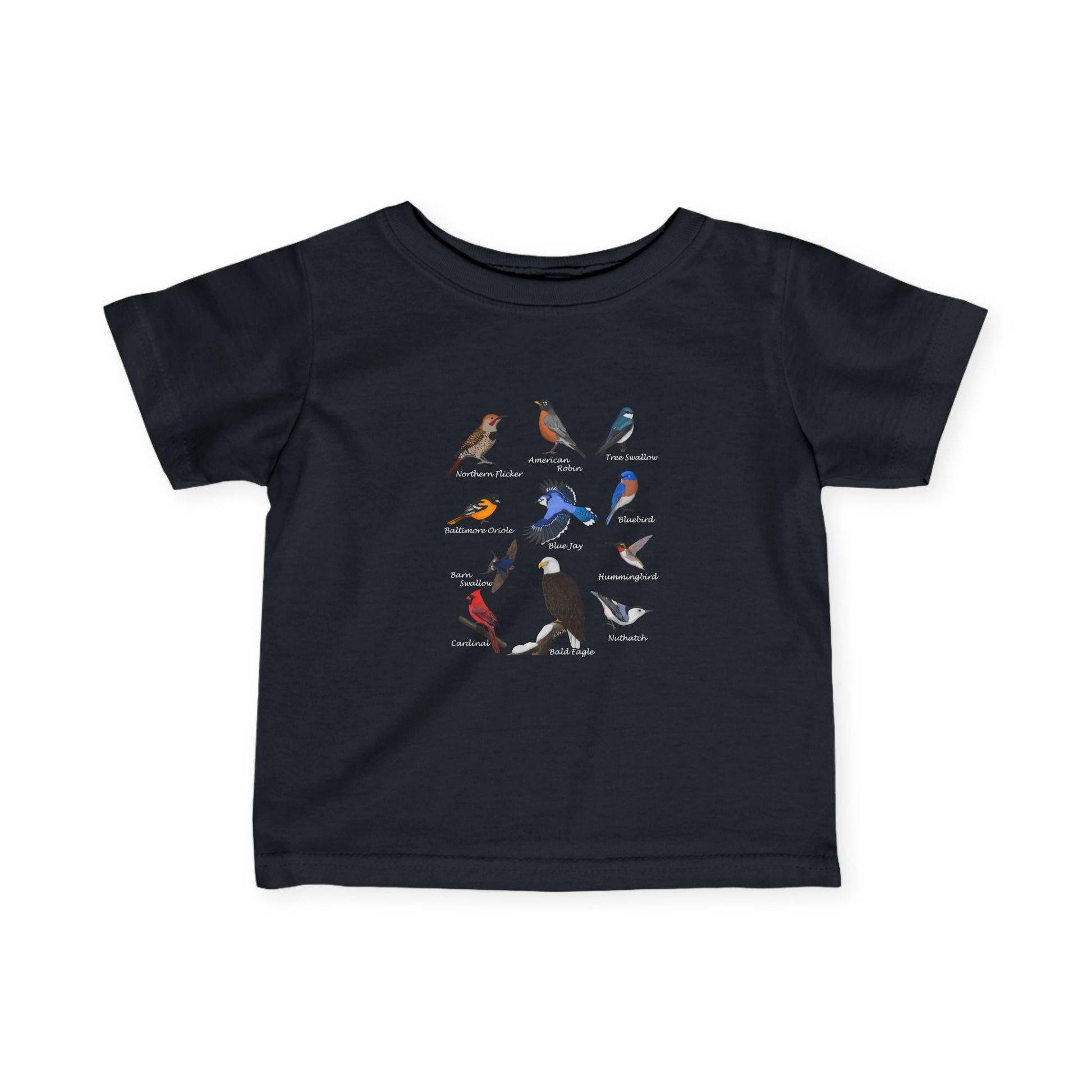 Blue Jay Cardinal Bluebird Oriole Robin Backyard Birds Baby & Toddler T-Shirt