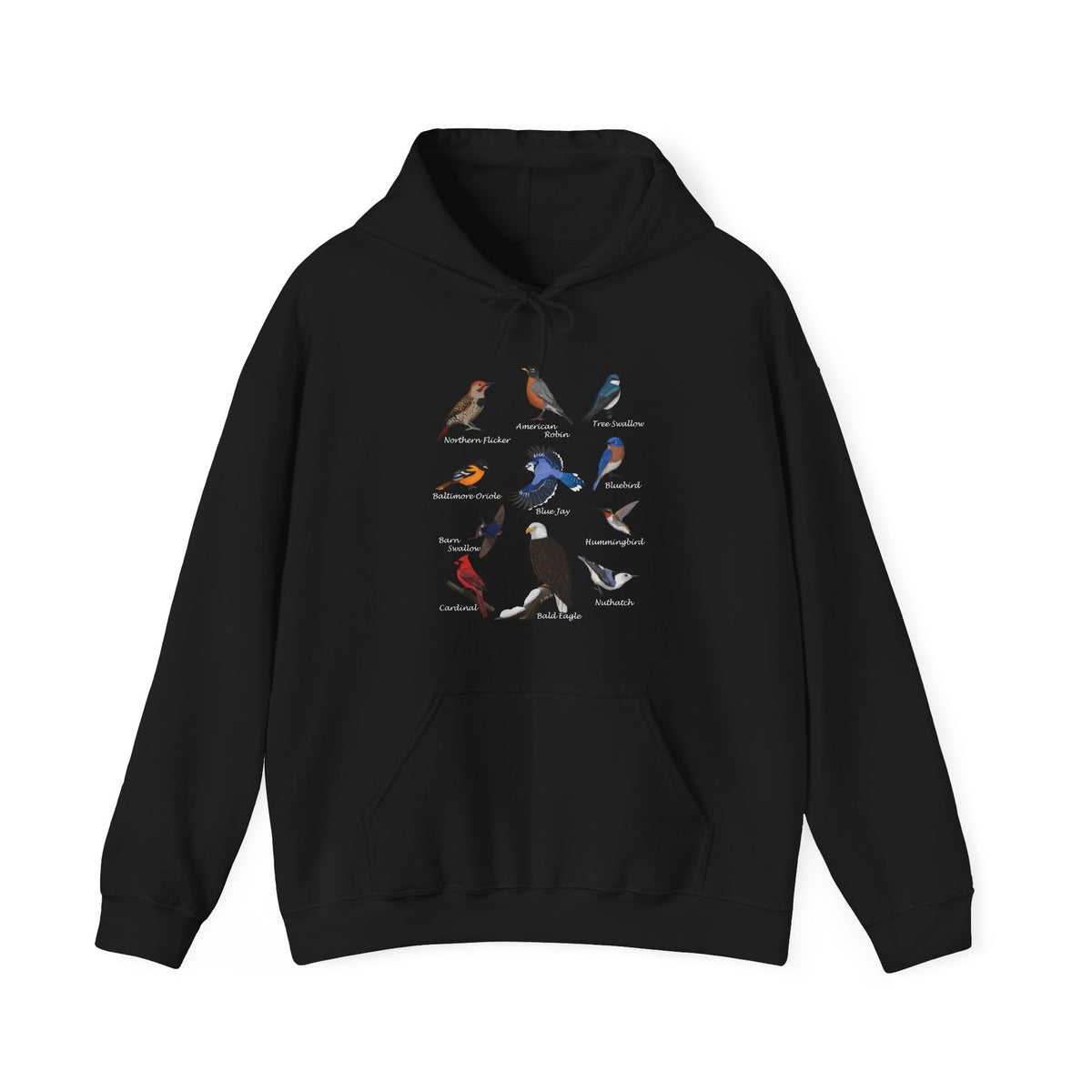 Blue Jay Cardinal Hummingbird Bald Eagle Robin Bird Hoodie