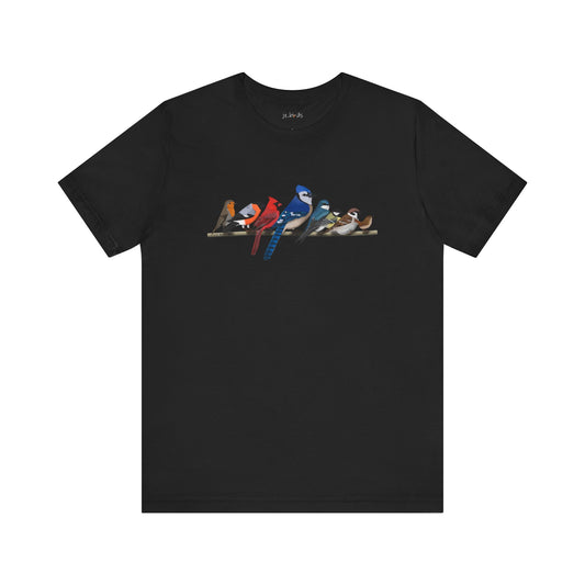 Blue Jay Cardinal Robin Garden Birds on a Branch Birding & Birdwatching Bird T-Shirt
