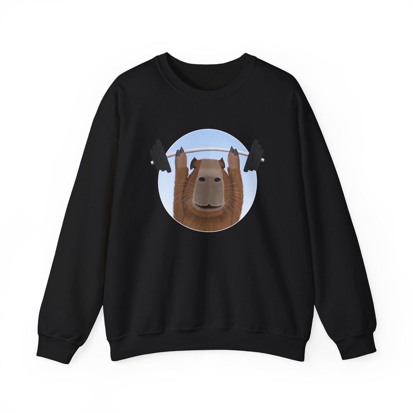 Capybara Weight Lifting Gym Workout Sweatshirt