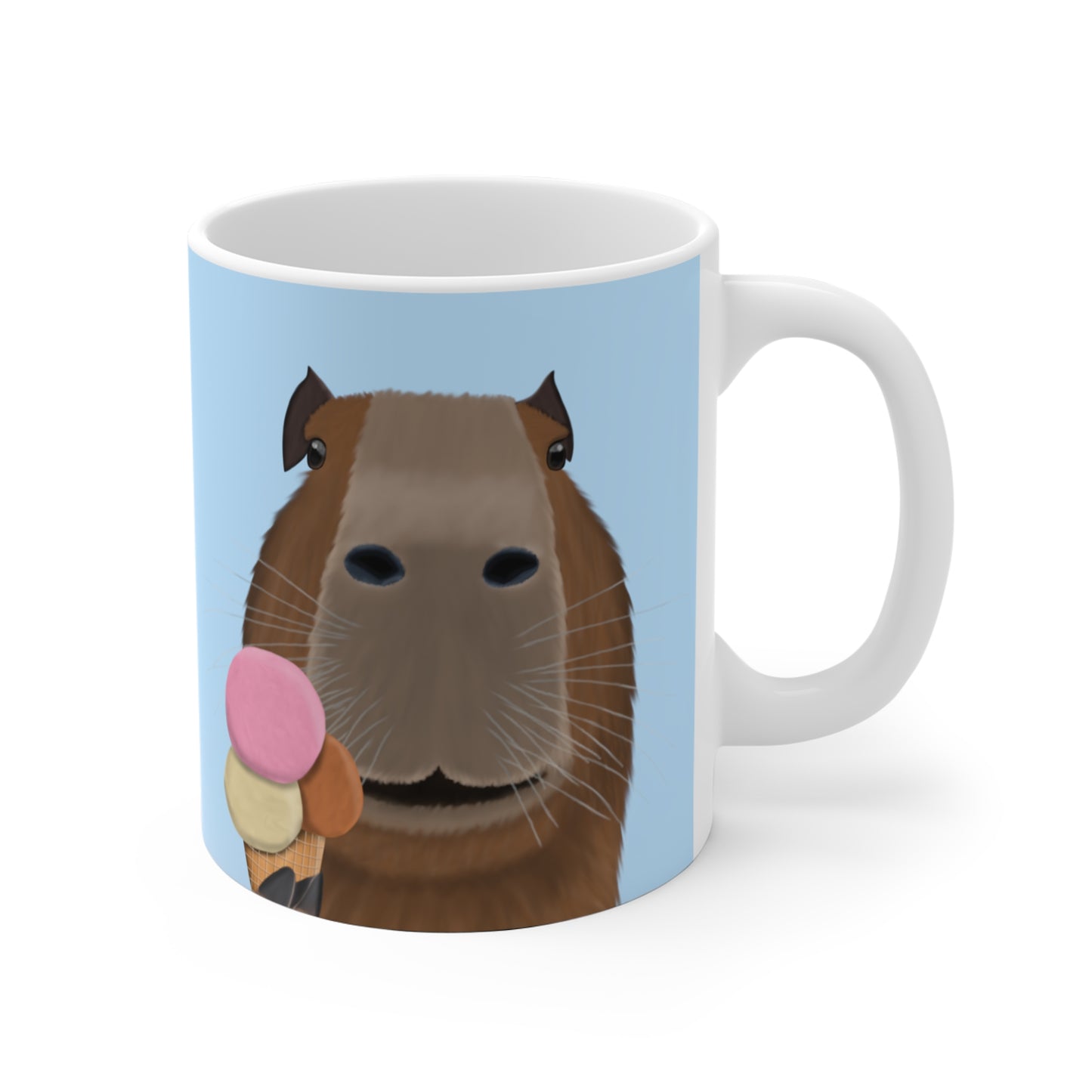 Capybara mit Eis Lustige Tasse