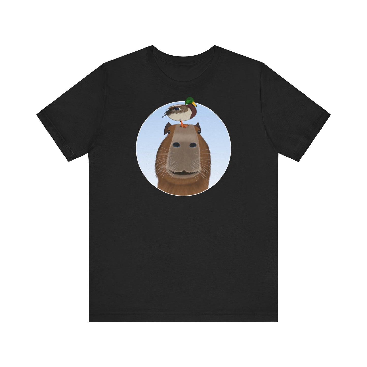 Capybara mit Ente Lustiges Vogel T-Shirt