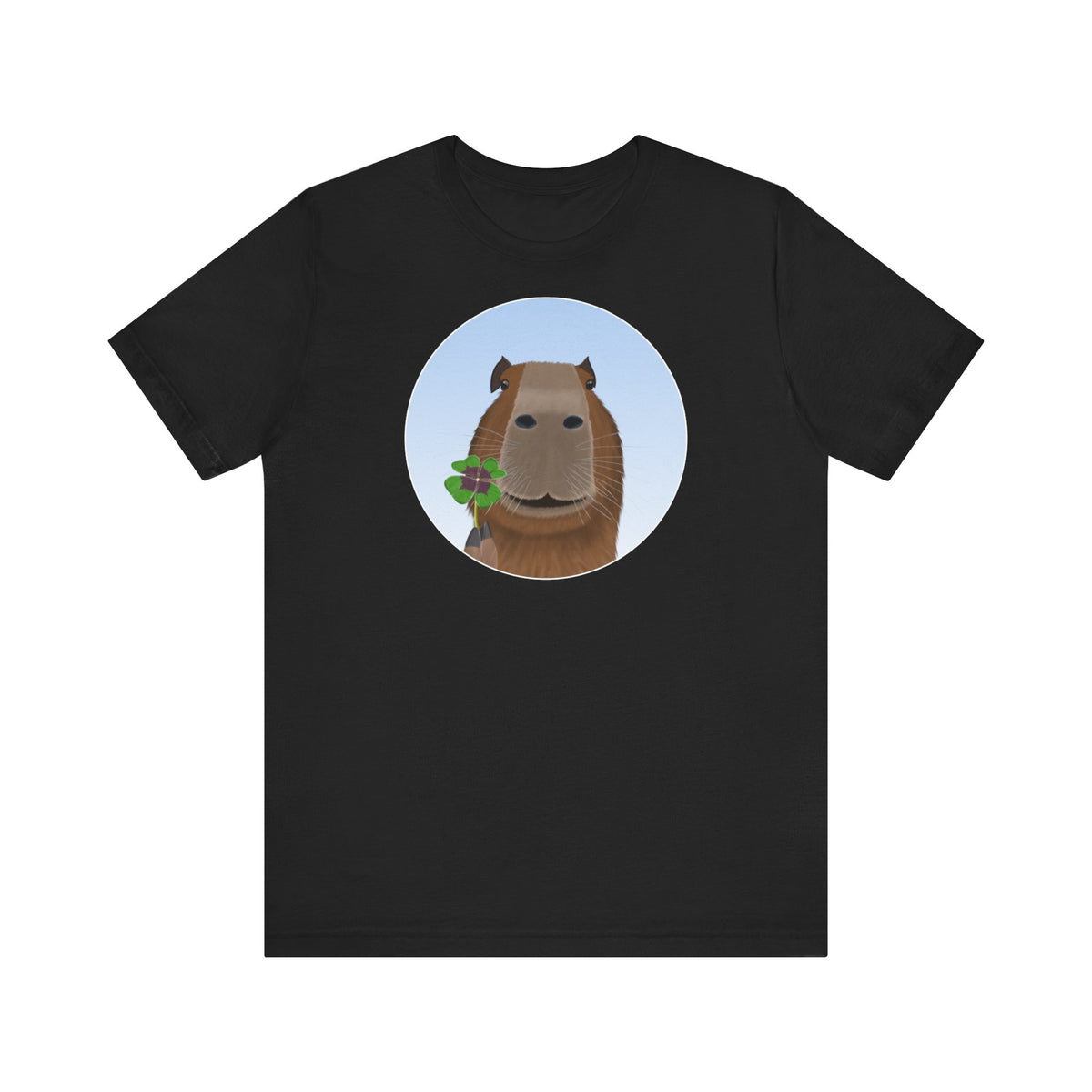 Capybara mit Glücksklee Lustiges T-Shirt für Capybara-Freunde