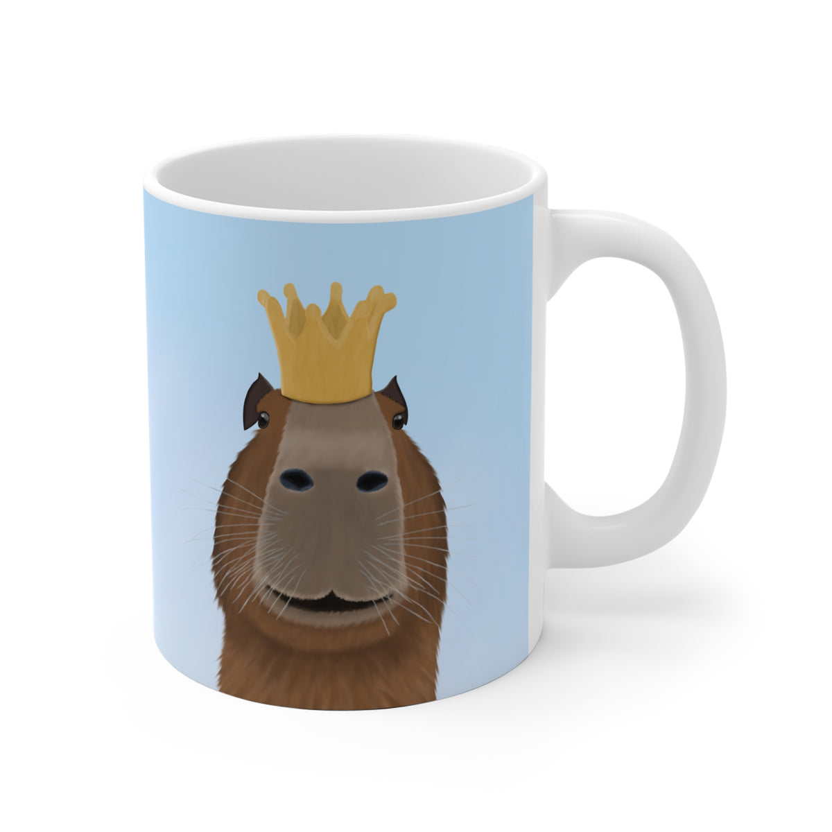 Capybara mit Goldener Krone Lustige Tasse