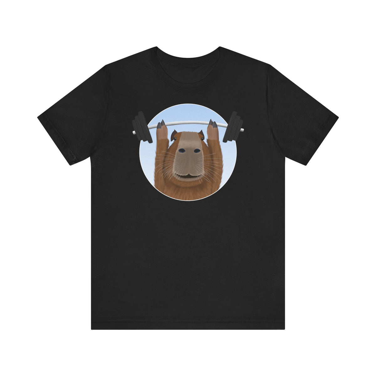 Capybara mit Hantel Gym Workout T-Shirt