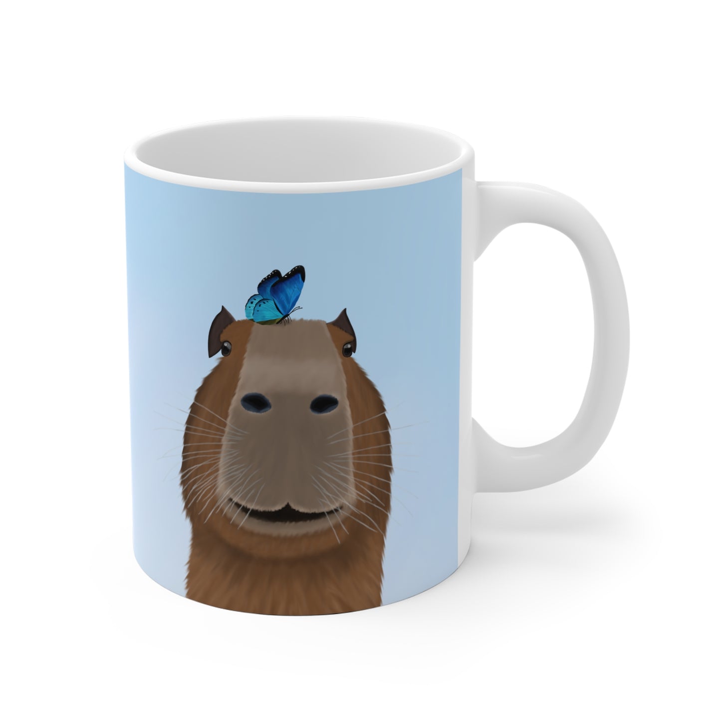 Capybara mit einem Schmetterling Lustige Tasse