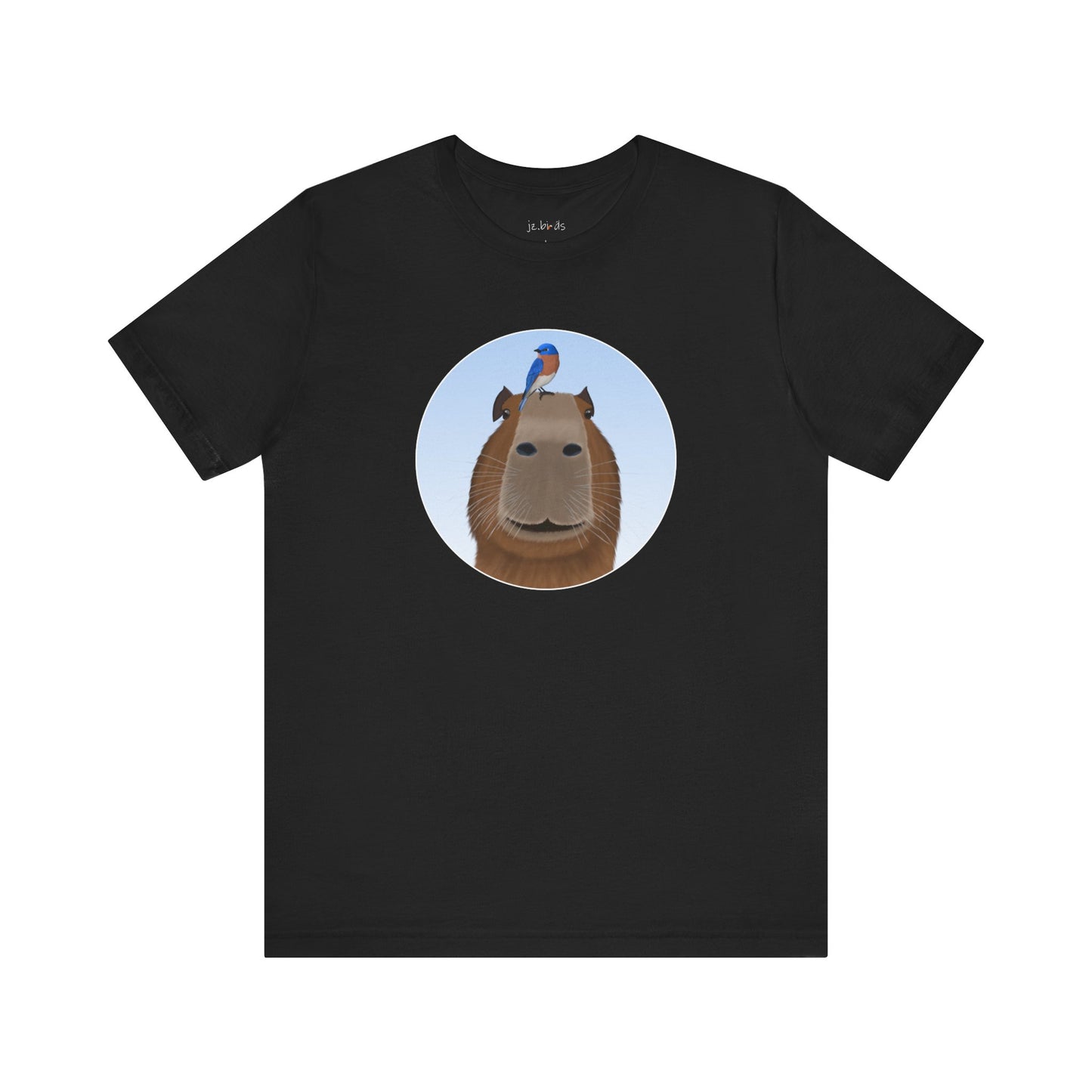 Capybara with Bluebird Funny Bird T-Shirt