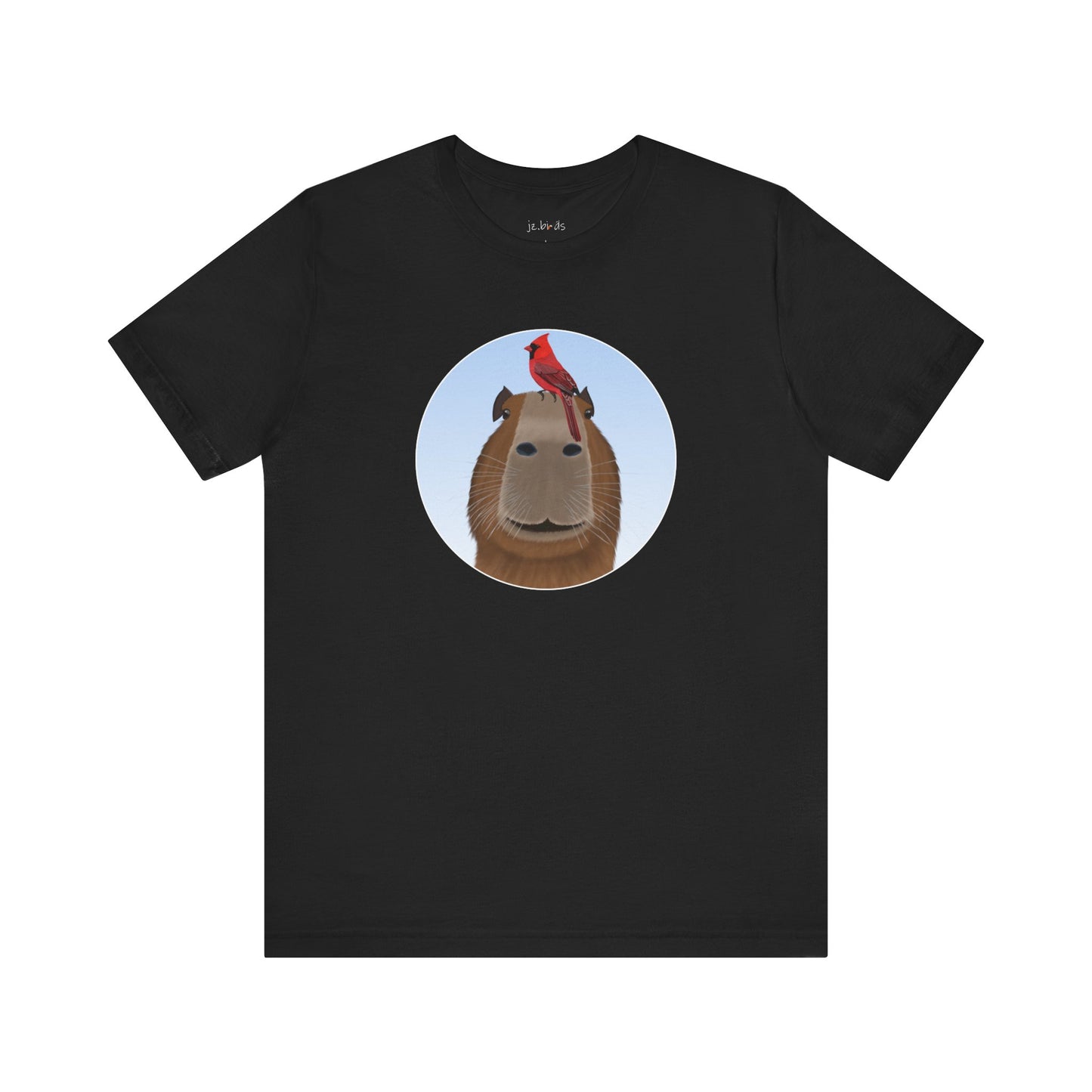 Capybara with Cardinal Funny Bird T-Shirt