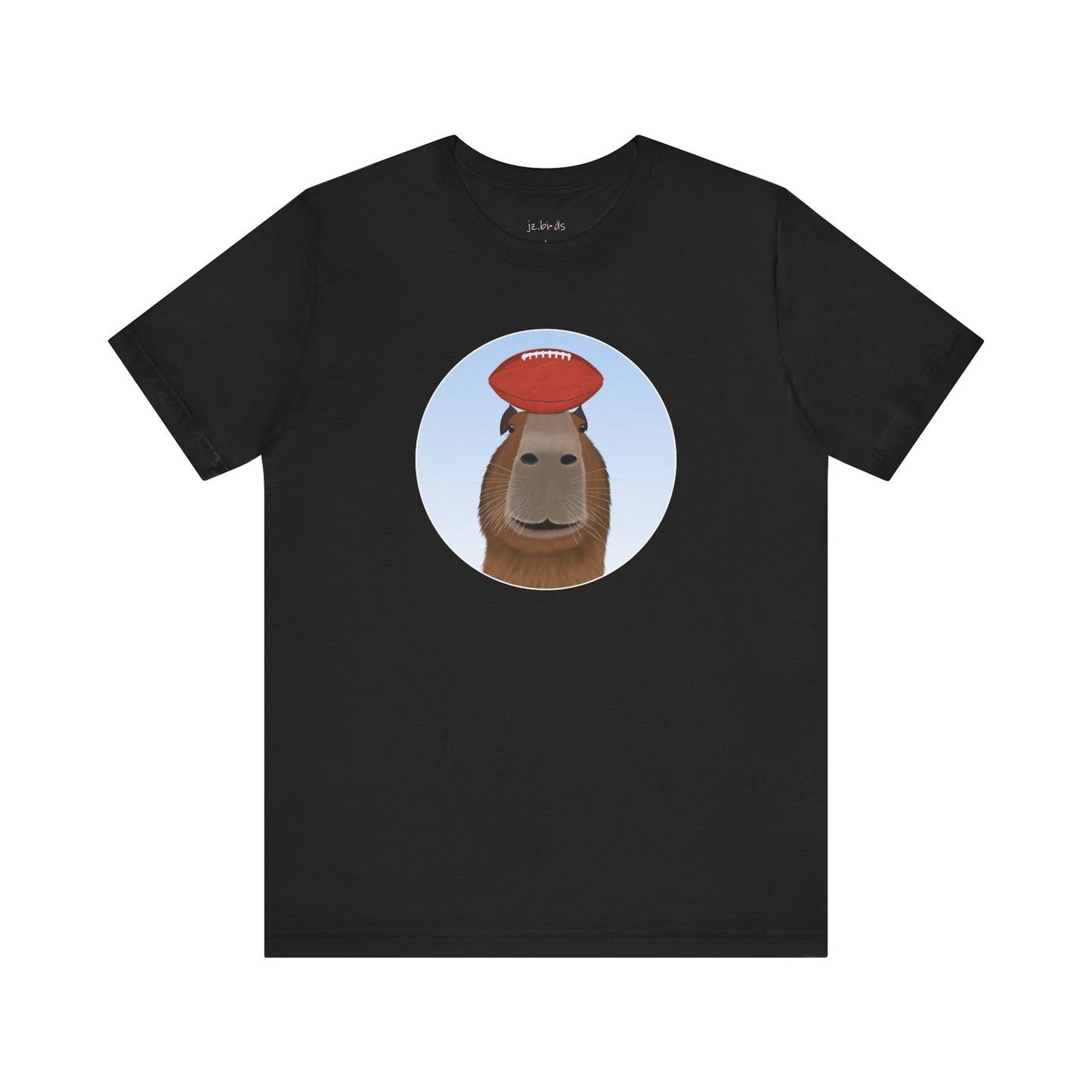 Capybara with Football Funny T-Shirt