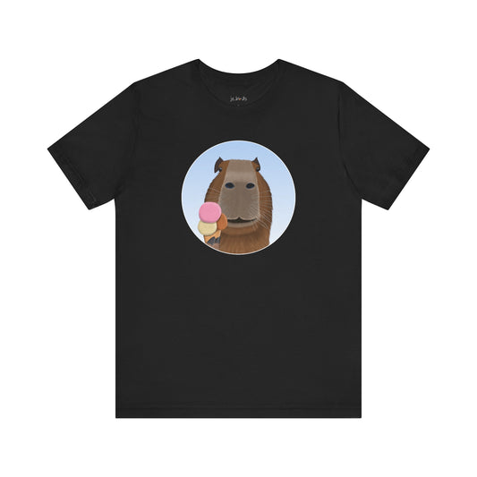 Capybara with Ice Cream Funny T-Shirt