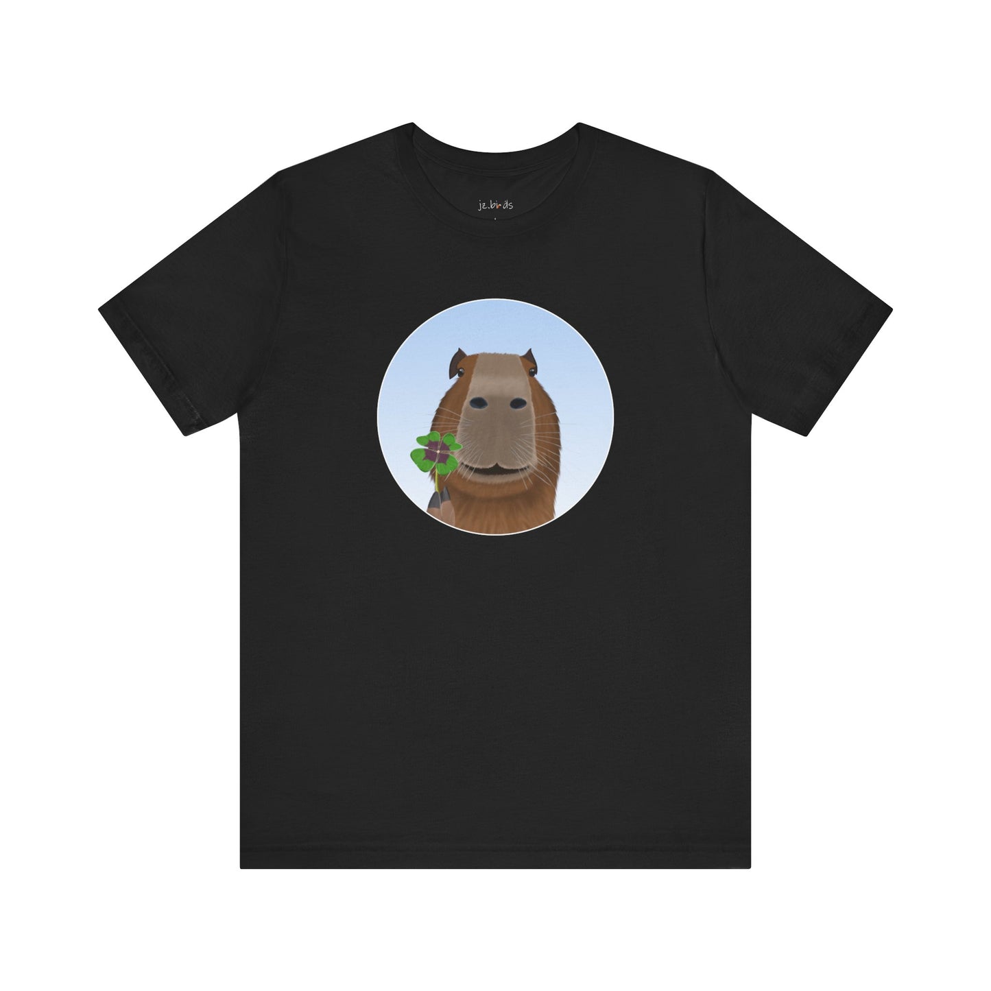 Capybara with Lucky Clover Funny T-Shirt