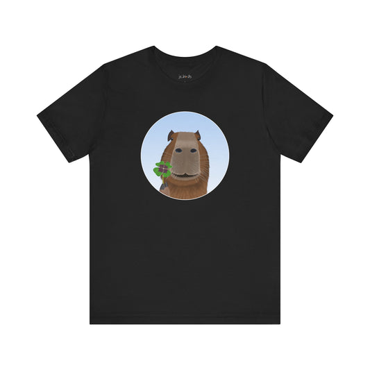 Capybara with Lucky Clover Funny T-Shirt