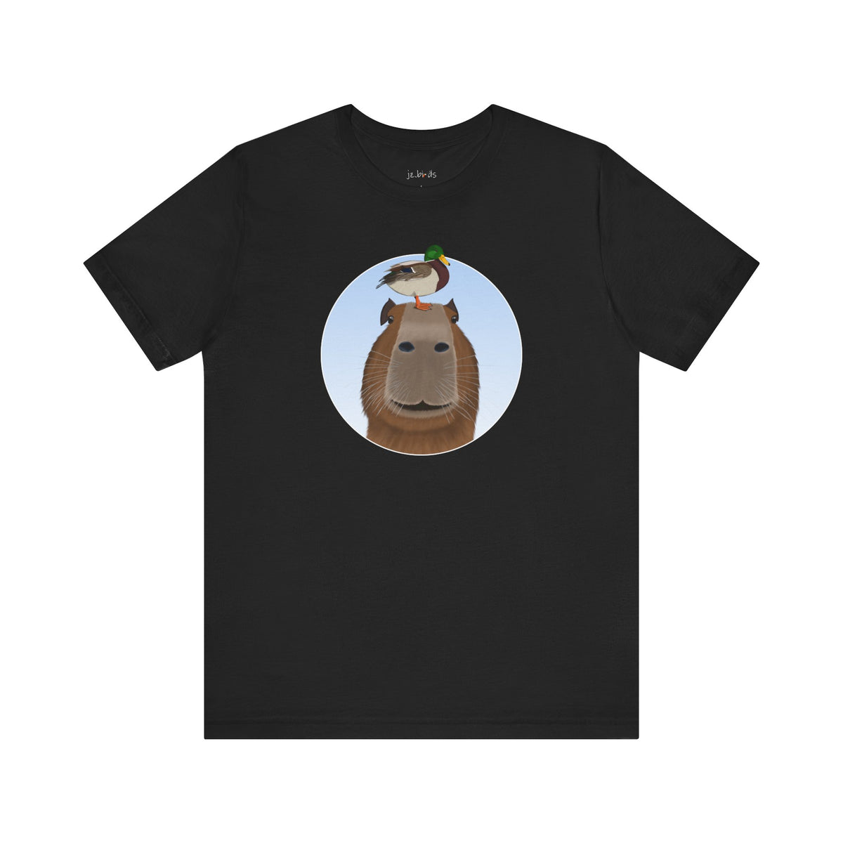 Capybara with Mallard Duck Funny Bird T-Shirt
