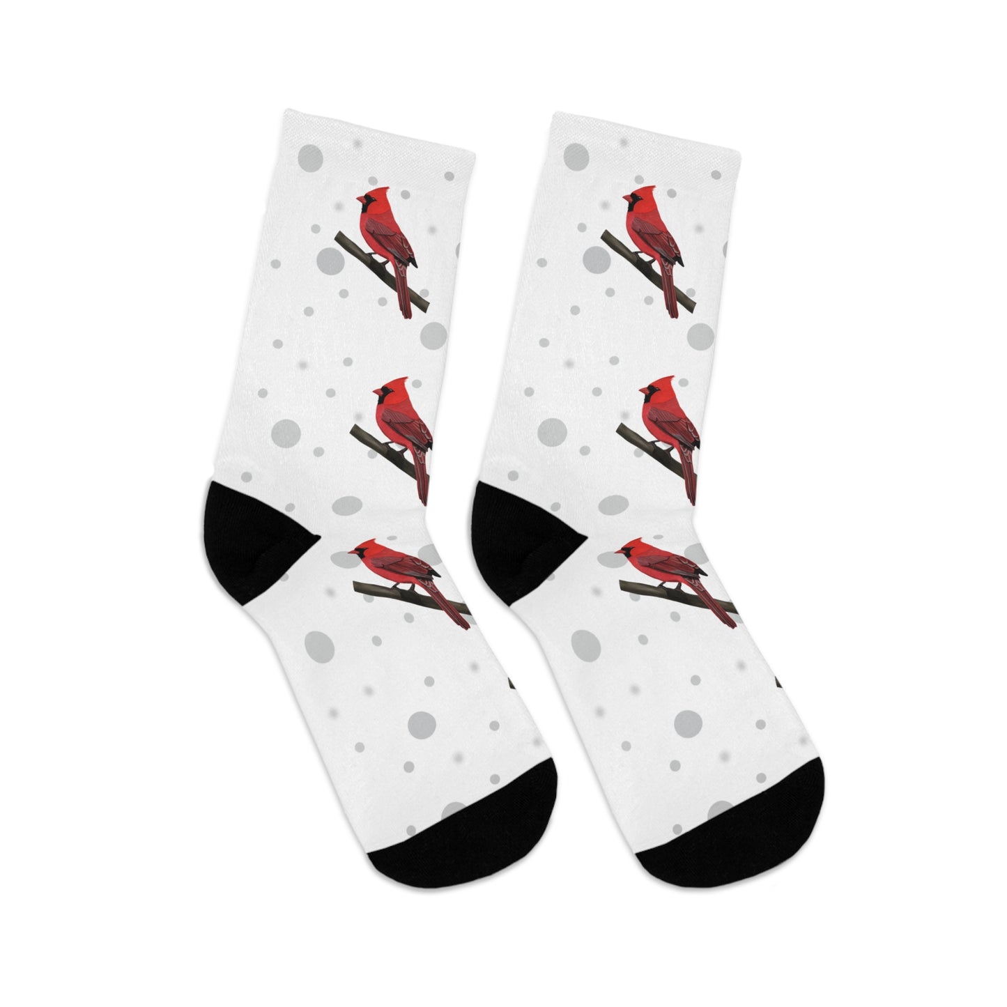 Cardinal Socks White Bird Socks for Bird Lovers One Size