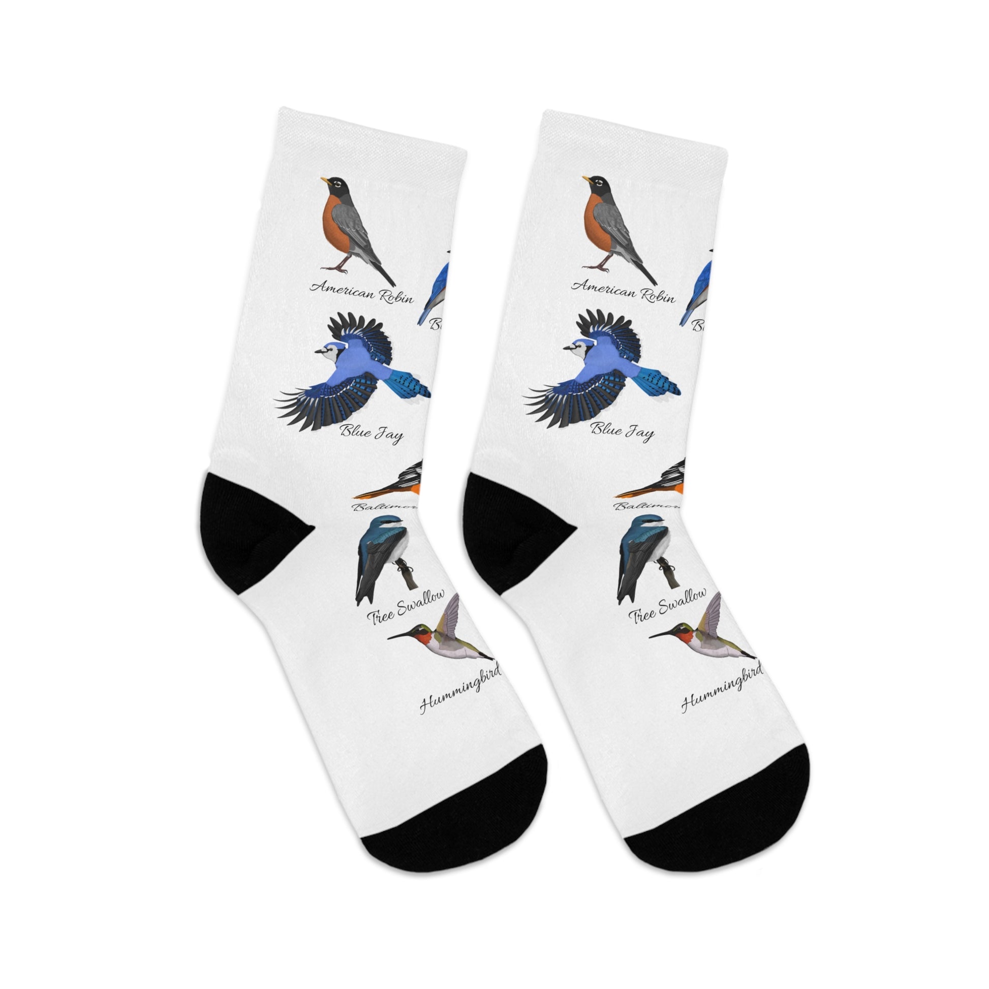 Garden Birds Blue Jay Cardinal Bluebird Robin Birding & Birdwatching Bird Socks White
