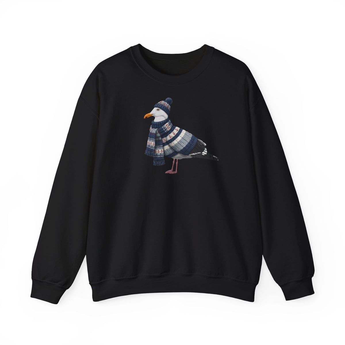 Möwe in Strick Weihnachts-Sweatshirt | Unisex Vogel Sweater für Vogelfreunde & Vogelbeobachter