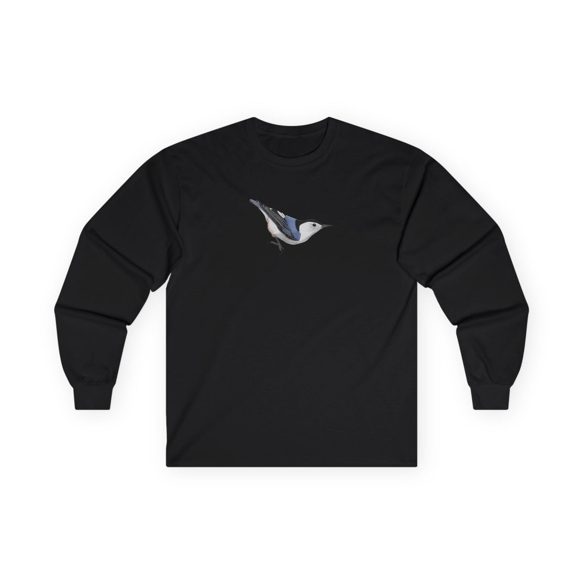 Nuthatch Birding & Birdwatching Bird Cotton Long Sleeve T-Shirt