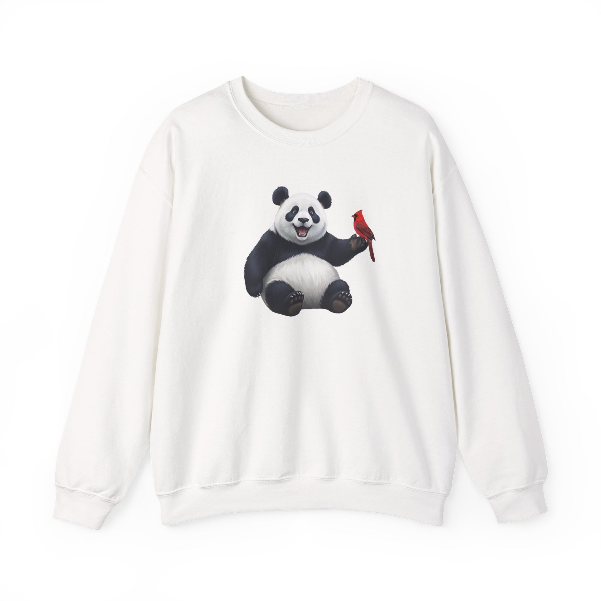 Panda Bear with a Cardinal Sweatshirt Bird & Animal Lover