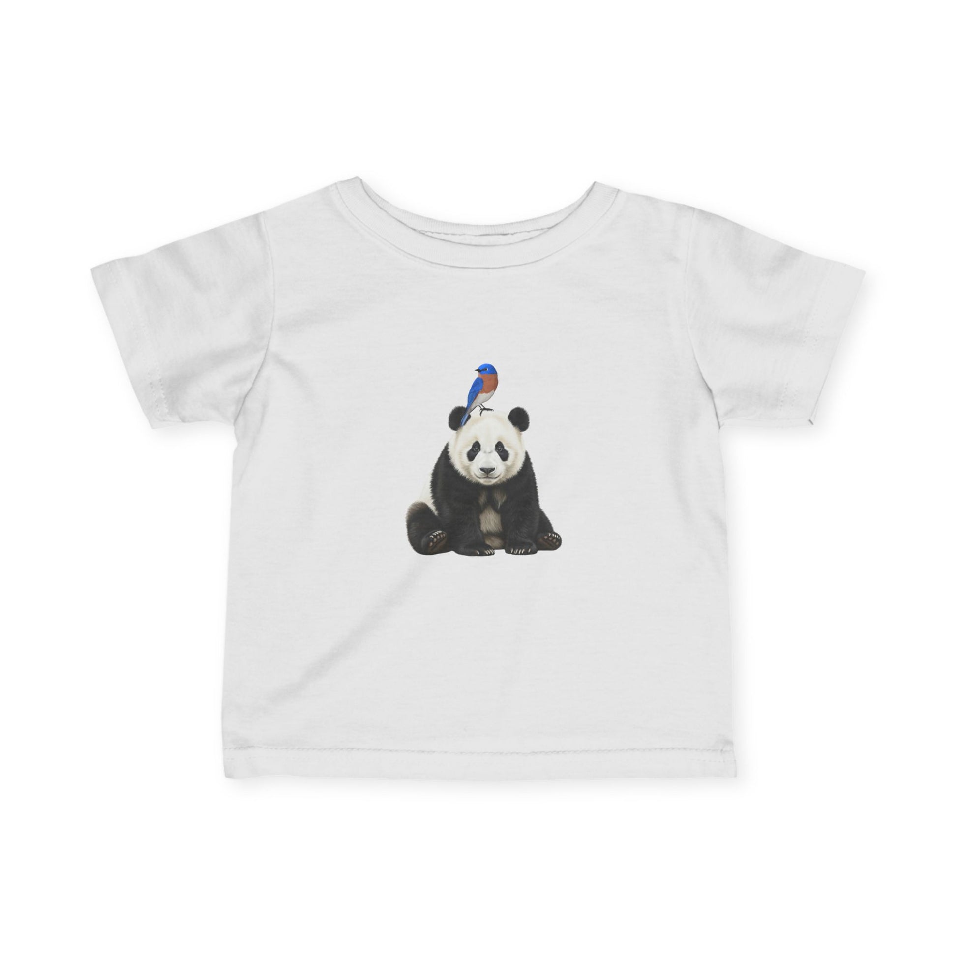 Panda with Bluebird Bird Animal Baby & Toddler T-Shirt