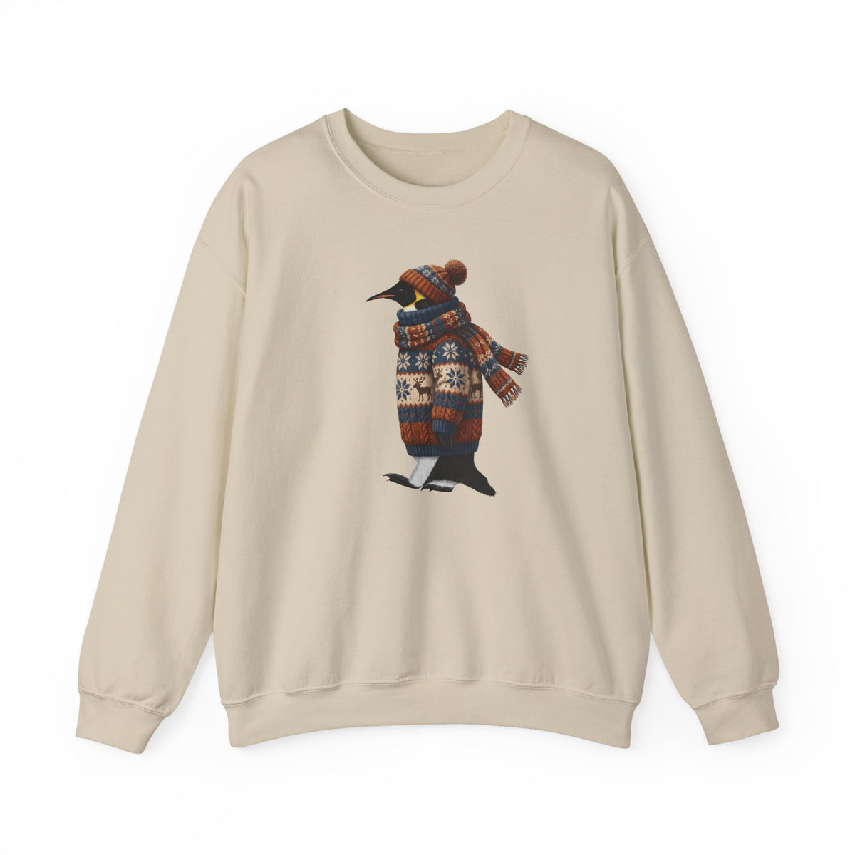 Penguin Winter Sweatshirt | Bird Watcher Crewneck | Unisex Songbirds Wearing Knit Gift for Bird Lovers