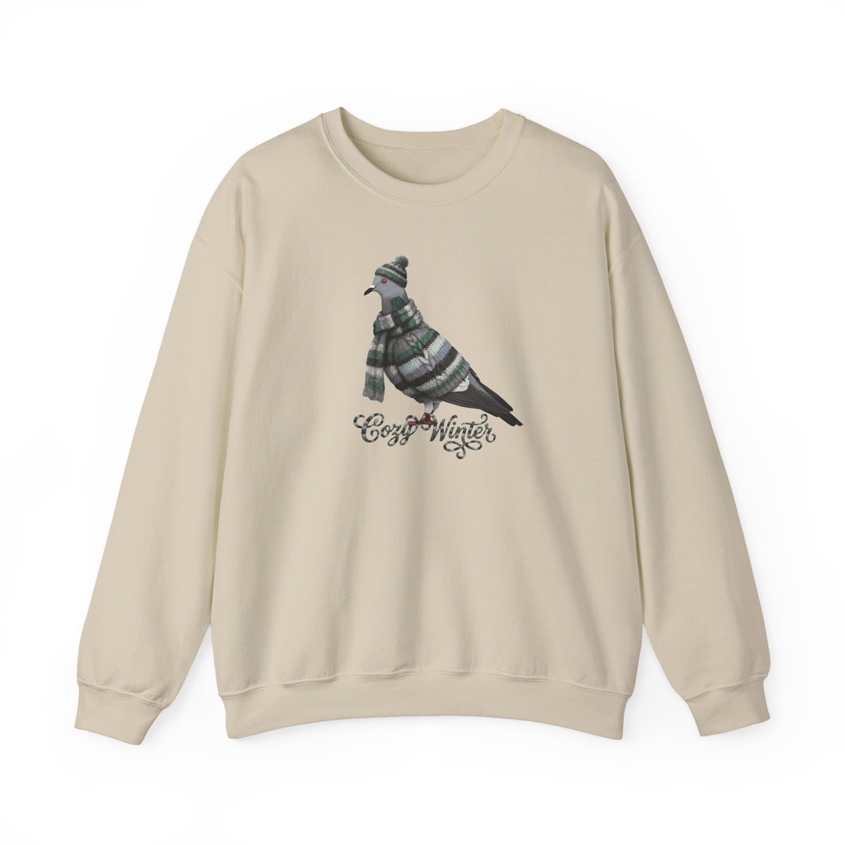 Pigeon Cozy Winter Sweatshirt | Bird Watcher Crewneck | Unisex Songbirds Wearing Knit Gift for Bird Lovers