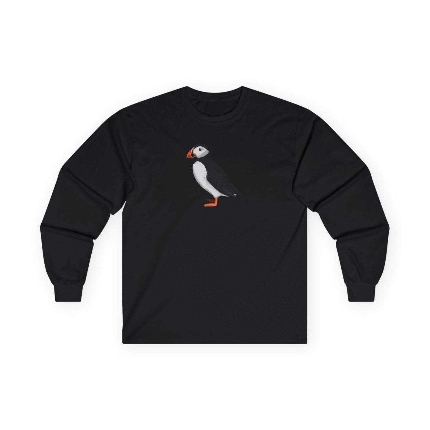 Puffin Birding & Birdwatching Bird Cotton Long Sleeve T-Shirt