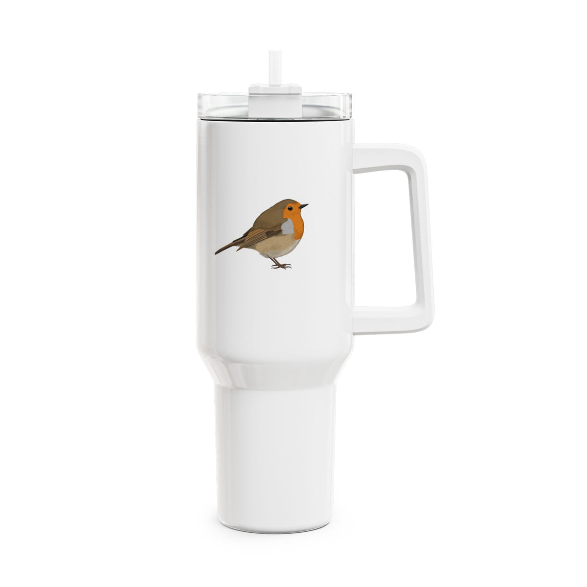 Rotkehlchen Thermo-Tumbler 40oz (1,2L) – Edelstahl Isolierbecher für Vogelbeobachter