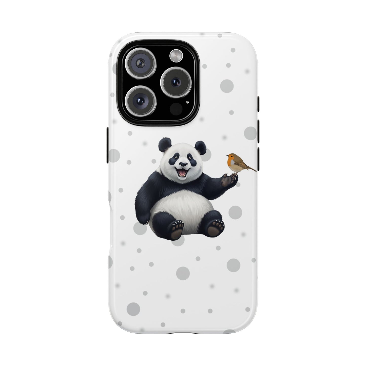 Rotkehlchen mit Panda iPhone & Google Pixel Tiermotiv Handyhülle - Tierisch guter Schutz