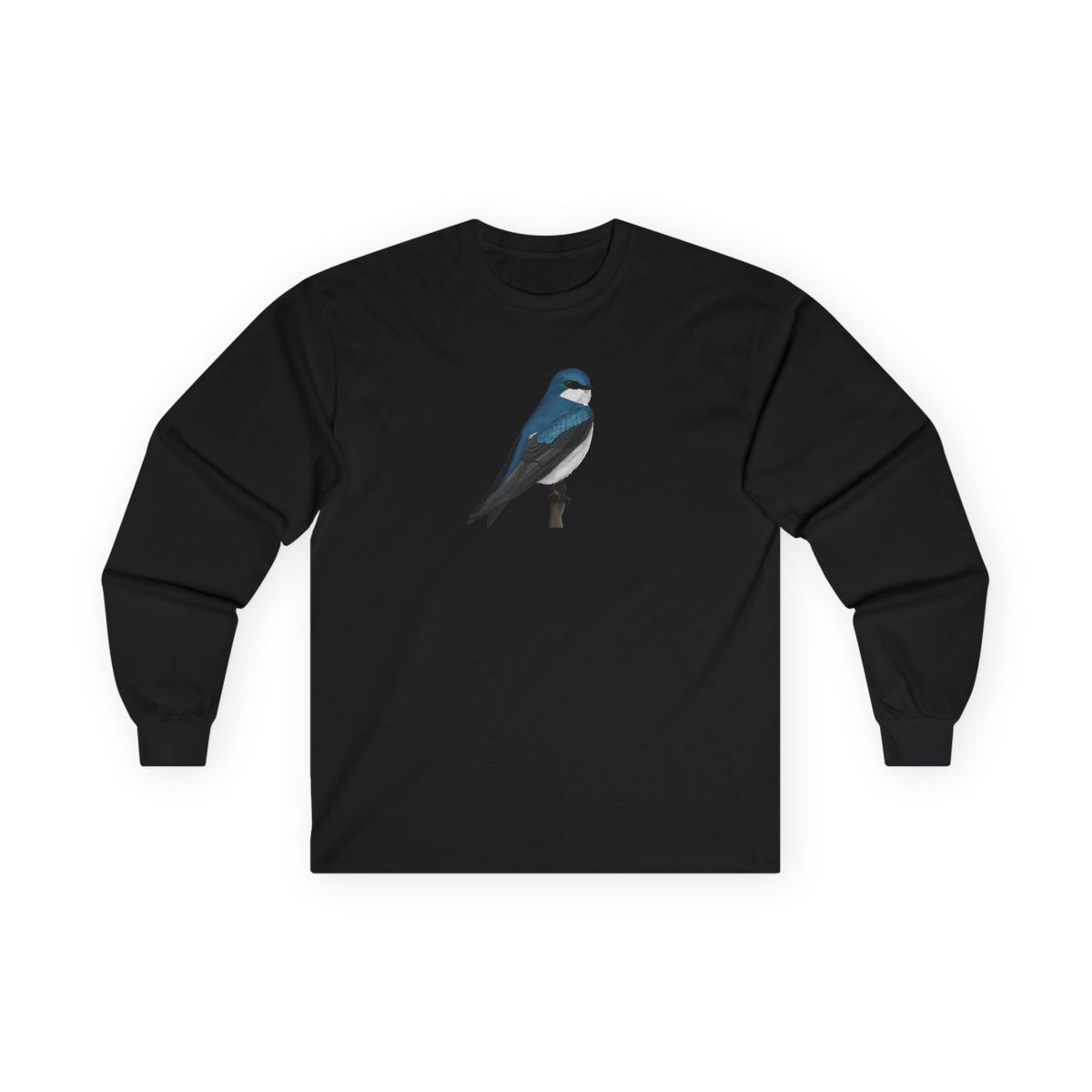 Tree Swallow Birding & Birdwatching Bird Cotton Long Sleeve T-Shirt