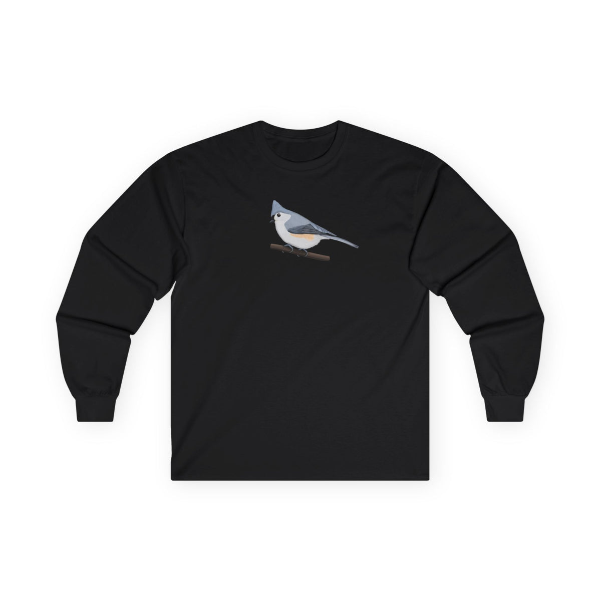 Tufted Titmouse Birding & Birdwatching Bird Cotton Long Sleeve T-Shirt