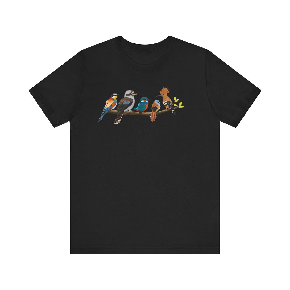 Vögel auf einem Ast T-Shirt Wiedehopf Kookaburra Eisvogel Vogel Singvogel